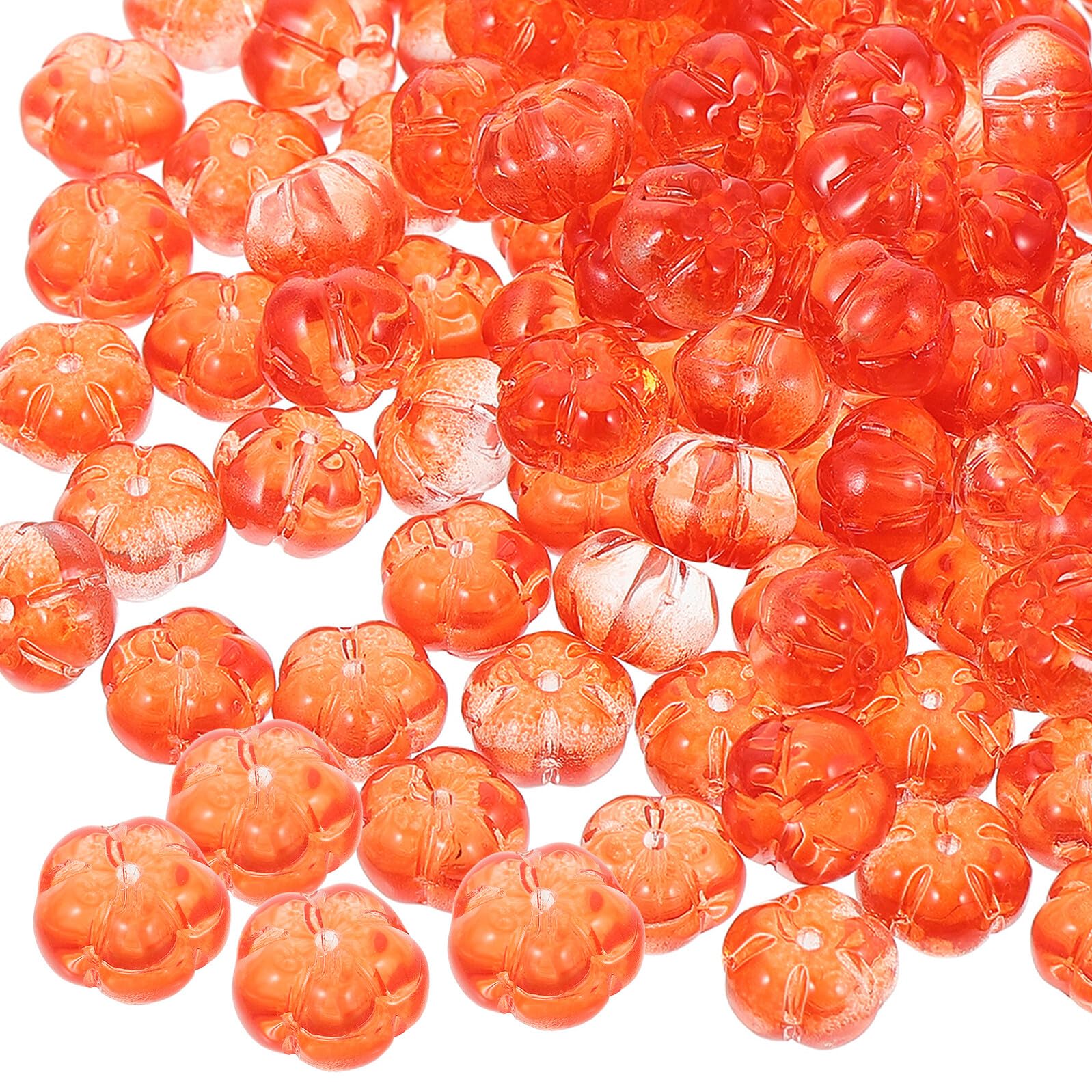 jojofuny 400 Pezzi Perline Zucca Lisce per Bracciali e Collane Materiale DIY per Gioielli Facilitato per Creazioni Artigianali Halloween e Ringraziamento