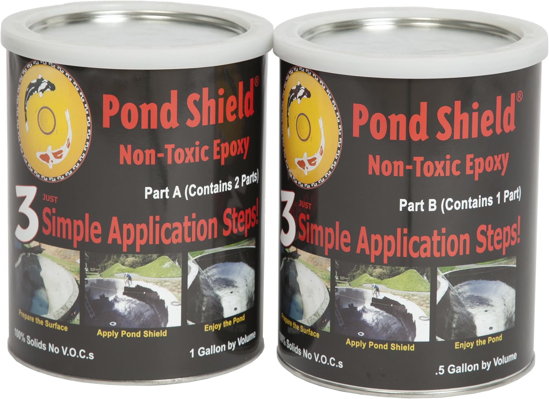 SKU-WHITE-GA Non-Toxic Pond Shield Epoxy Paint, 1.5-Gallon, White