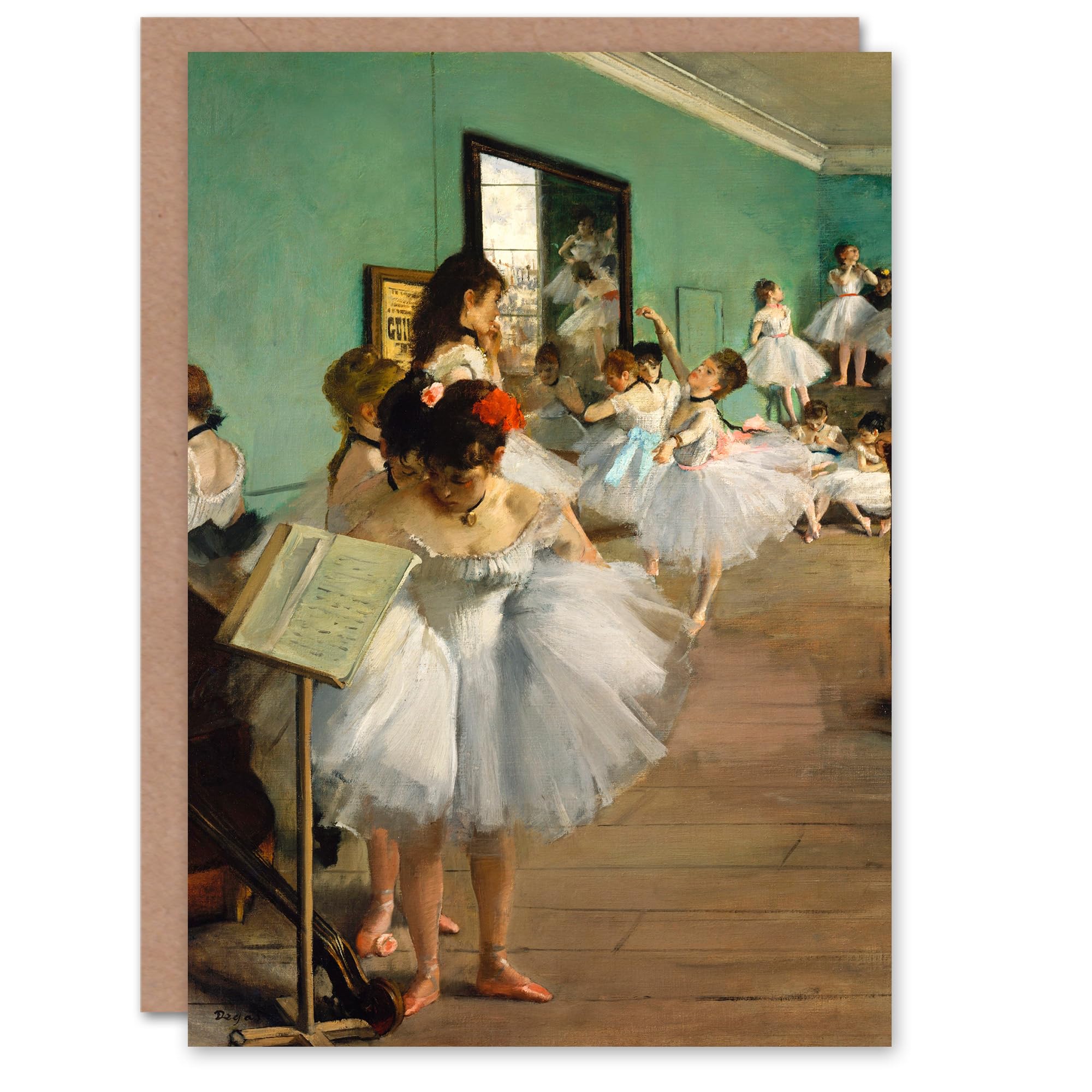 Artery8 Edgar Degas Art Card The Dance Class Ballet Studio
