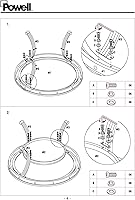 Vista 10 de Powell Muebles Franklin - Mesa de cóctel, pequeña, multicolor, marrón/negro