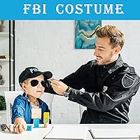 Vista 6 de Ring Wedding Bearer Security: Sun Glasses + EarPiece Cosplay + Badge Police Fbi