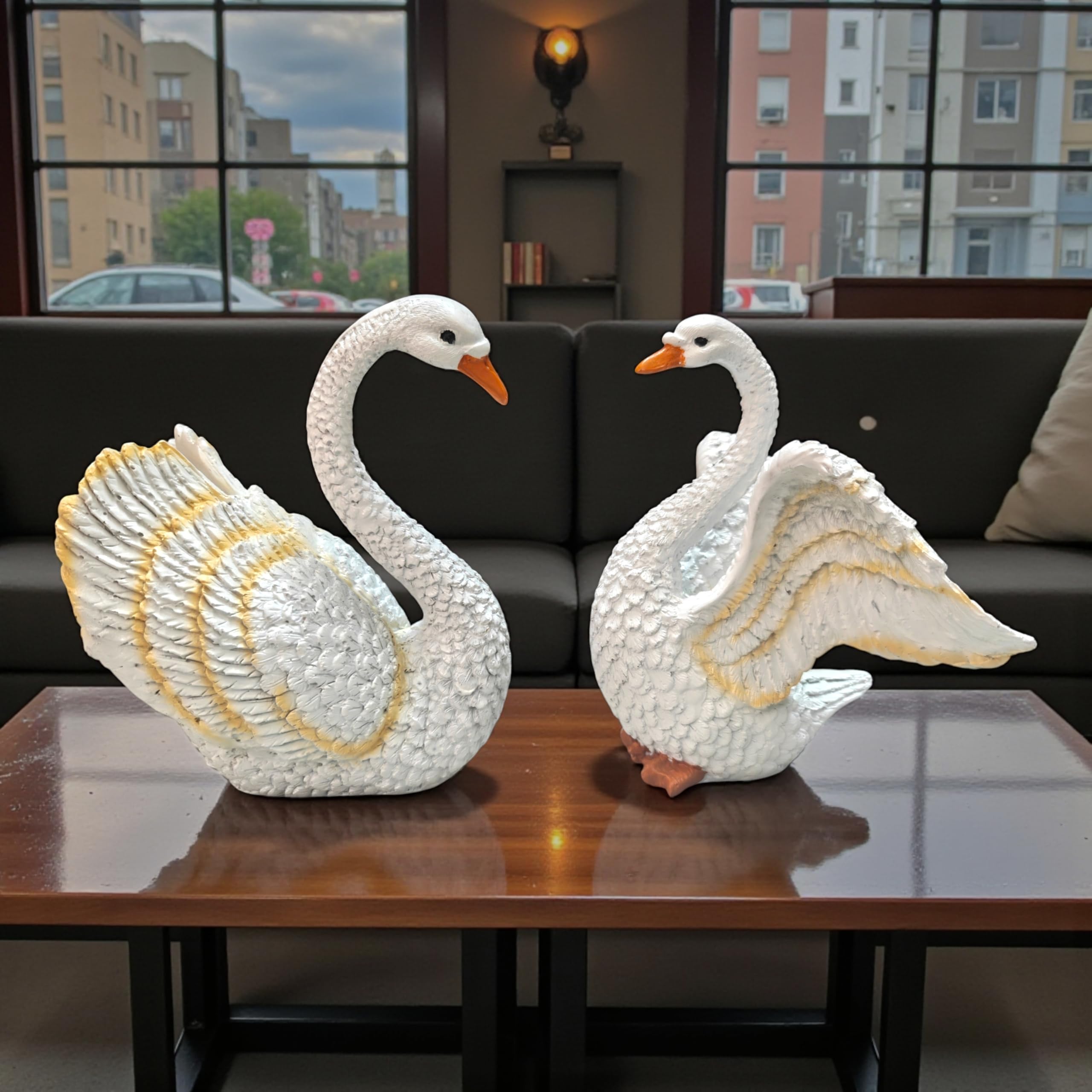 Elegant Swan Statues - Luxury Home Decor -8