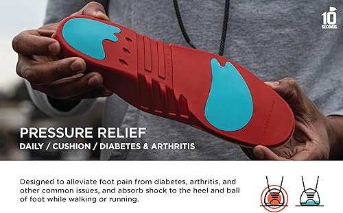 Miniatura 3 de 10 Seconds Alivio de presión 3020  Ultra acolchado  Soporte de arco mediano  Altura media del arco, recortar para ajustar, se moldea a pie