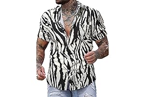 Striking Men's Zebra Print Shirt: Unleash Your Wild Style with Confidence