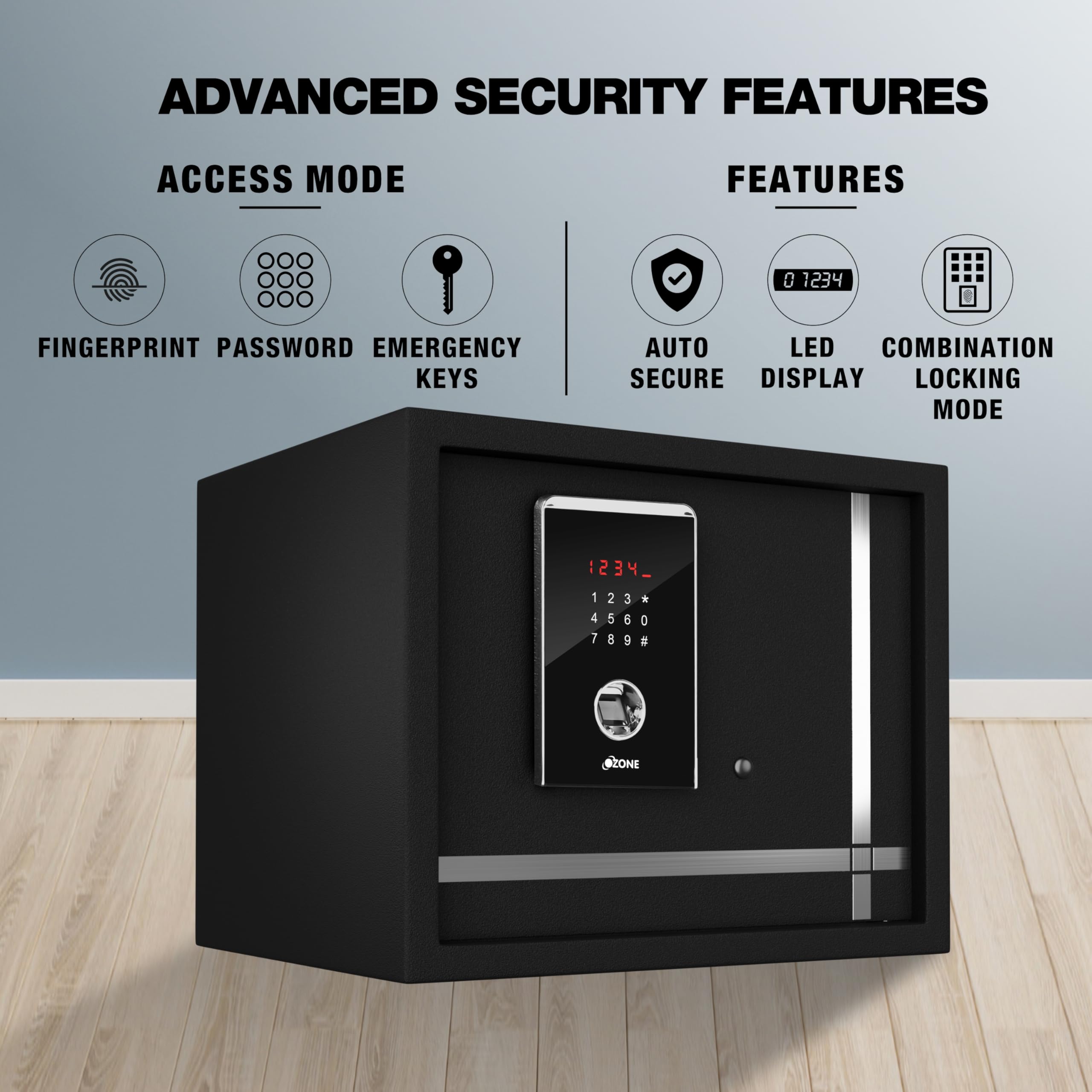 Fingerprint Safe Locker - Secure Home & Office Storage -8