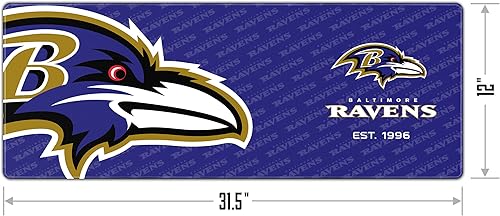 Vista 54 de YouTheFan NFL Logo Series - Almohadilla de escritorio, 31.5 x 12 pulgadas