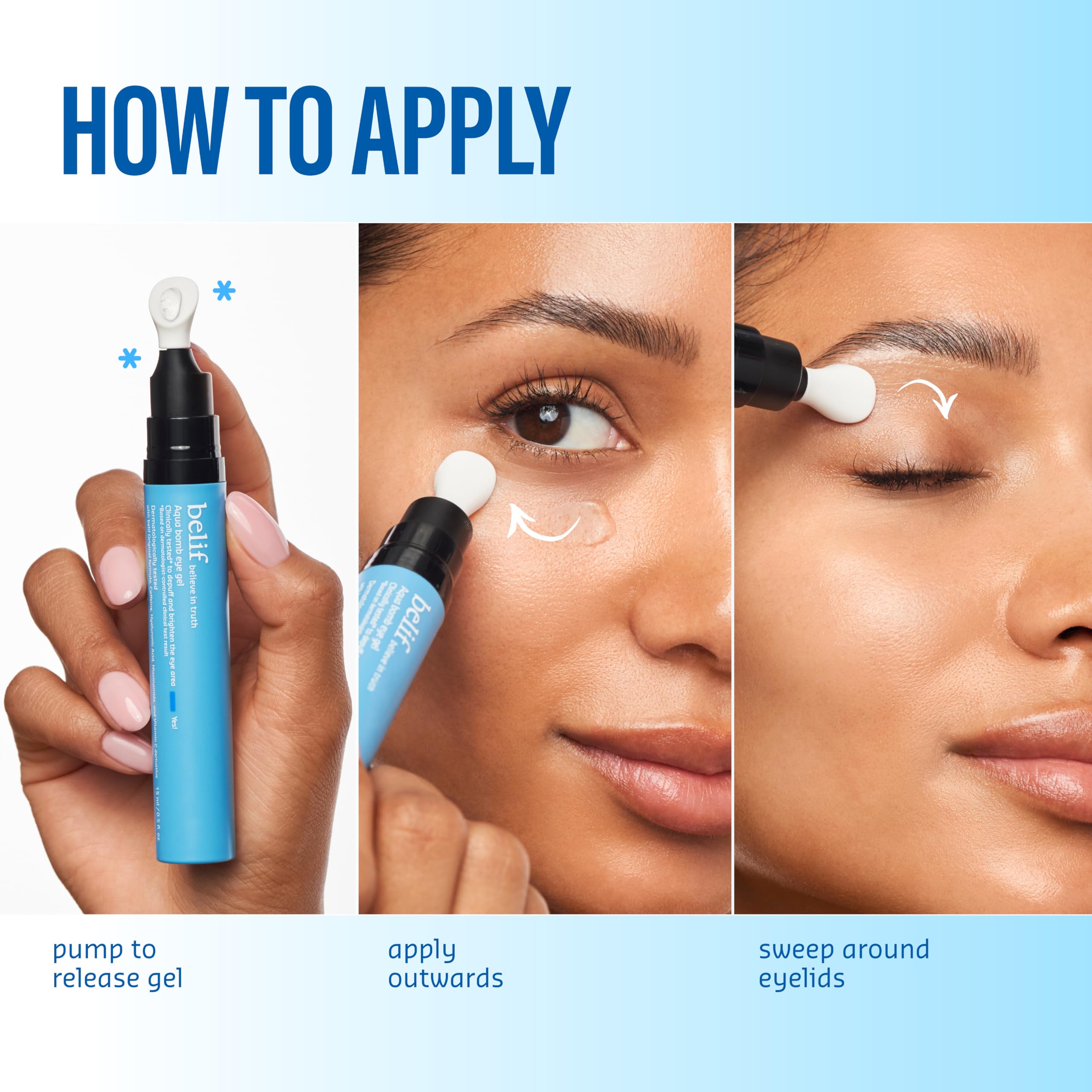 Belif Aqua Bomb Eye Gel - Reduce Puffiness & Dark Circles -9