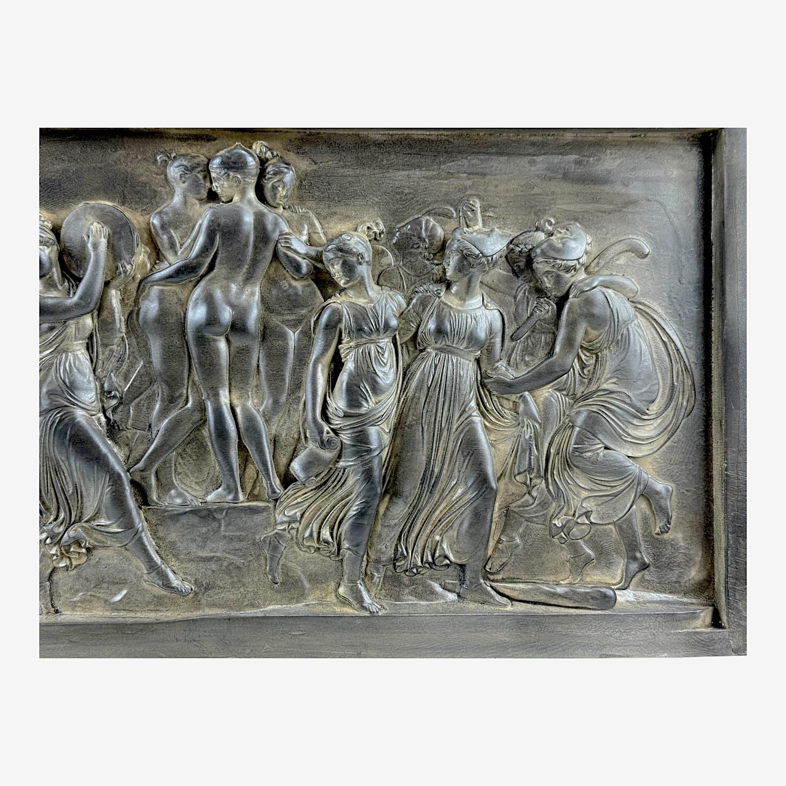 The Dance of the Muses Nine Muses & Three Graces Relief Plaque Moldano Hard Plaster