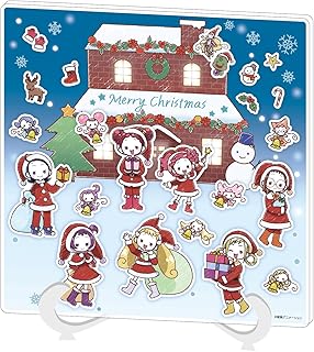 Acrylic Art Board "Ojamajo Dokka!" 12/Scattered Design Christmas Version (Graff Art Illustration)