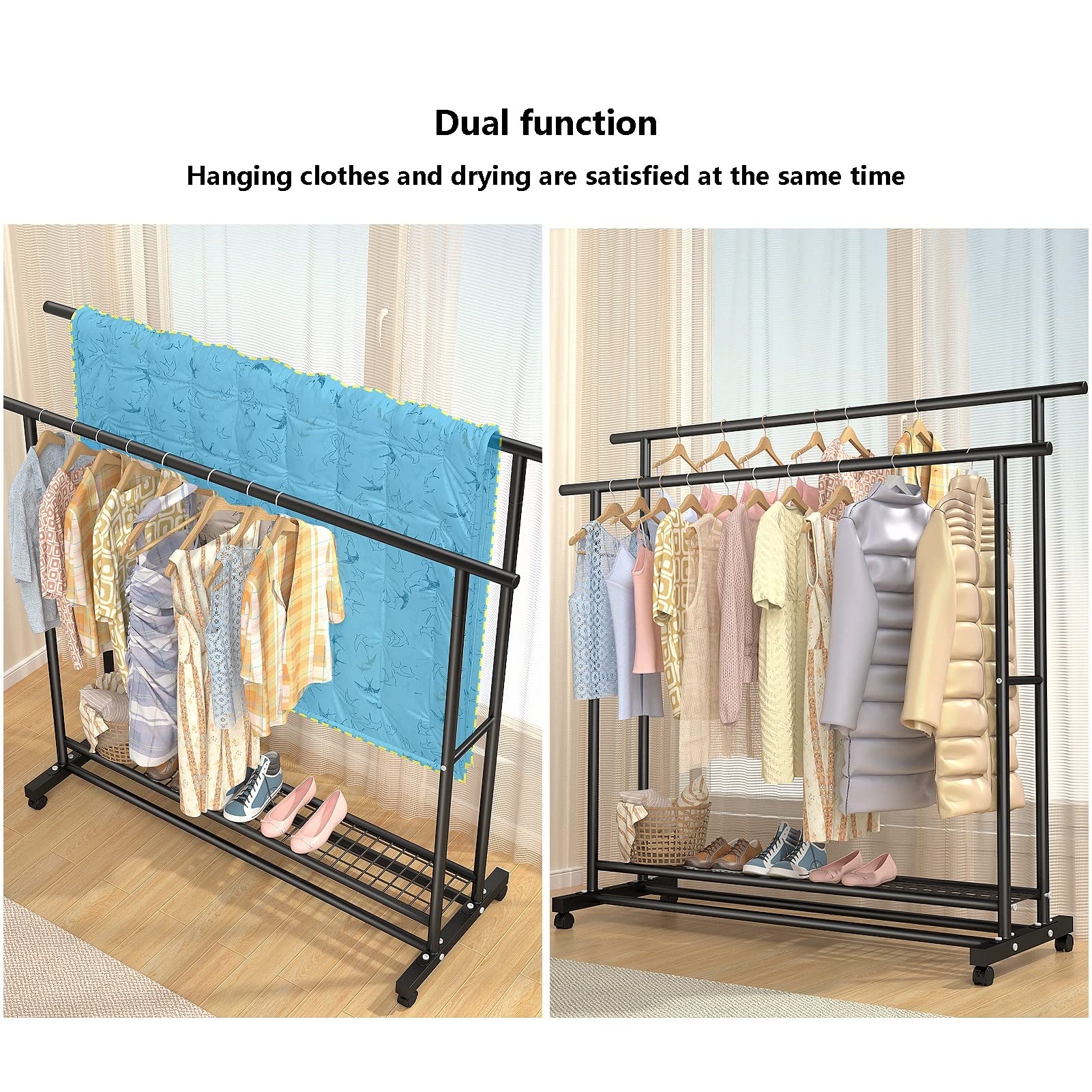 Appendiabiti A Doppio Rotolamento In Metallo Resistente, Design - Foto 6