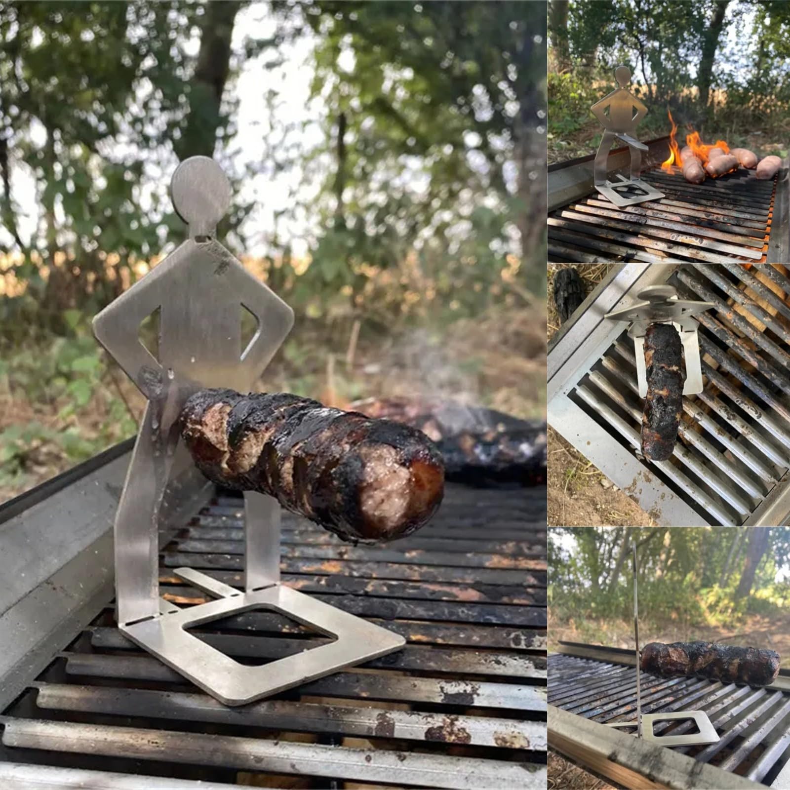 Amazon.co.jp: ステンレススチール製BBQソーセージホルダー