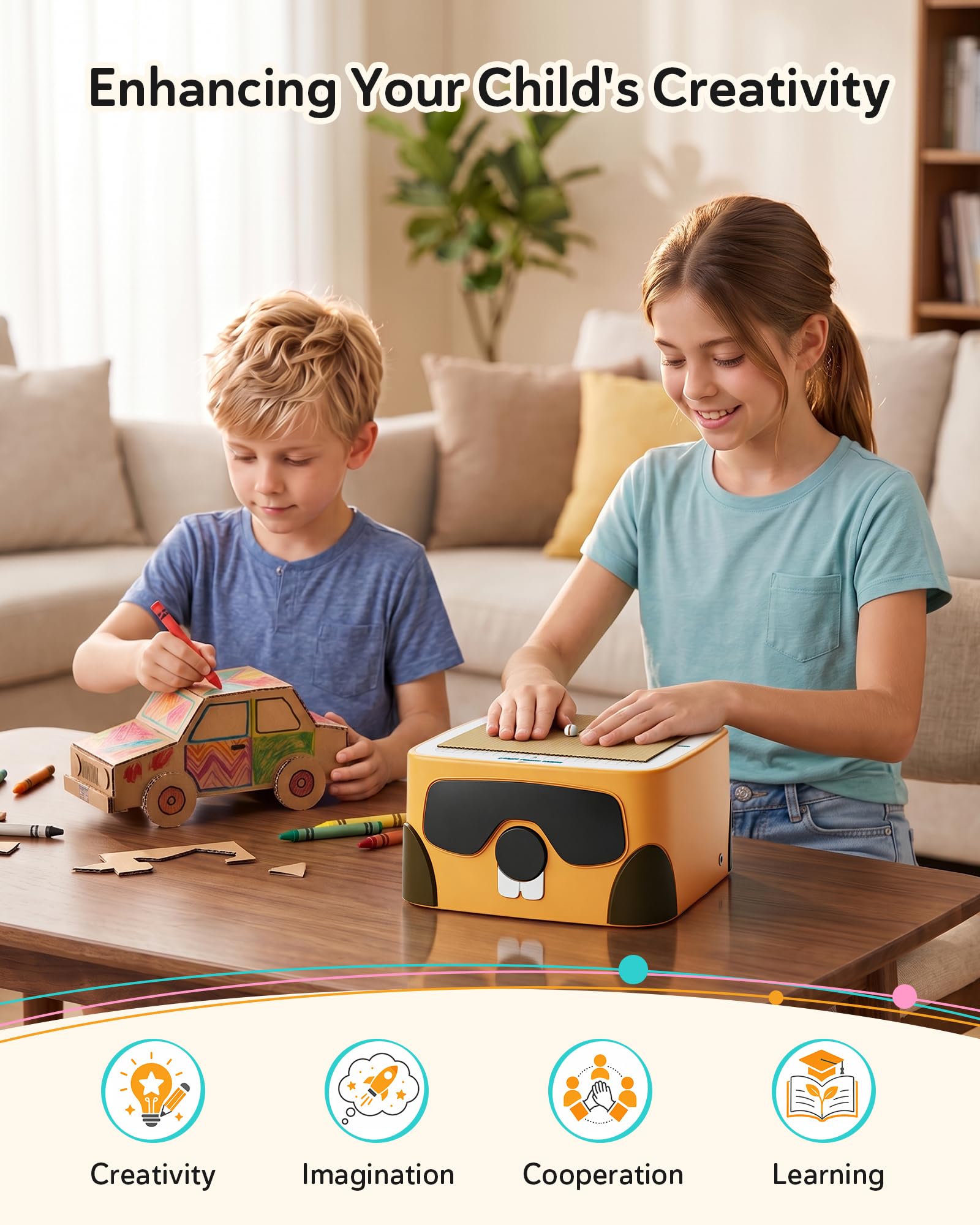 Strumenti di cartone per bambini, kit di strumenti di costruzione in cartone fai da te, taglierino per bambini, giocattolo per bambini per ragazzi e ragazze, perfetto per famiglia, amici, progetti