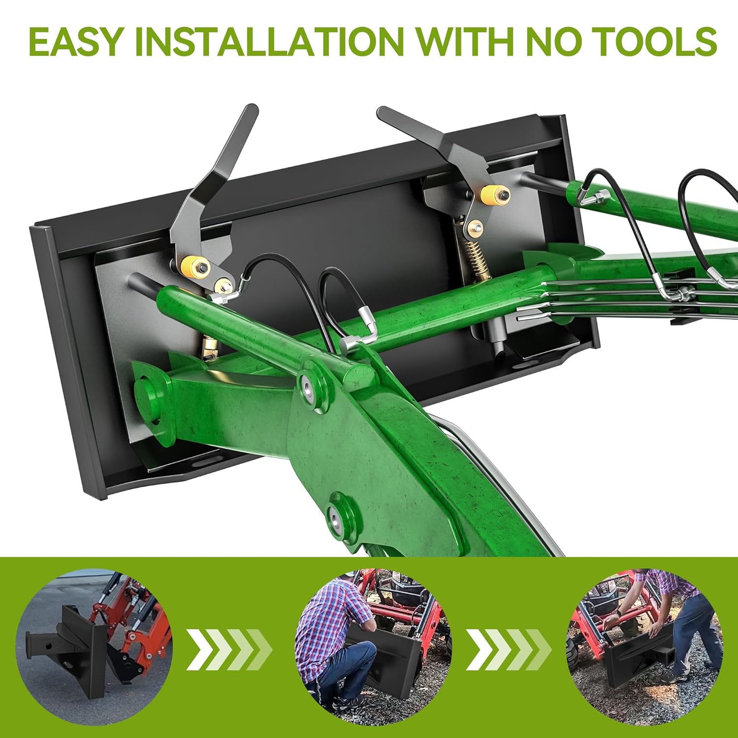 AUTOSAVER88 1/4" Mini Skid Steer Mount Plate with 2" Receiver Hitch, Heavy Duty Quick Attach Welding/Bolt-On Plate Attachment Compatible With Toro Dingo, Ditch Witch, Thomas, Finn, Boxer, Ram Rod