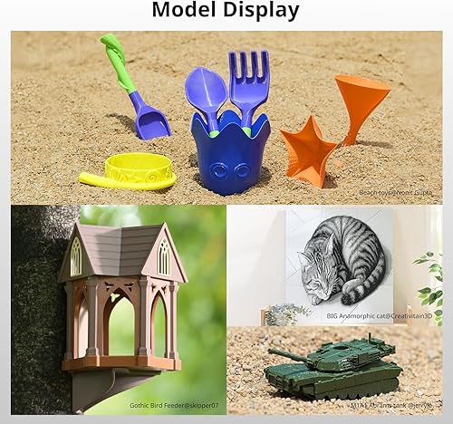 Miniatura 9 de ANYCUBIC Filamento PETG de 0.069 pulgadas, filamento de impresora 3D, precisión dimensional +- 0.001 in, dureza excepcional y duradero, impresión