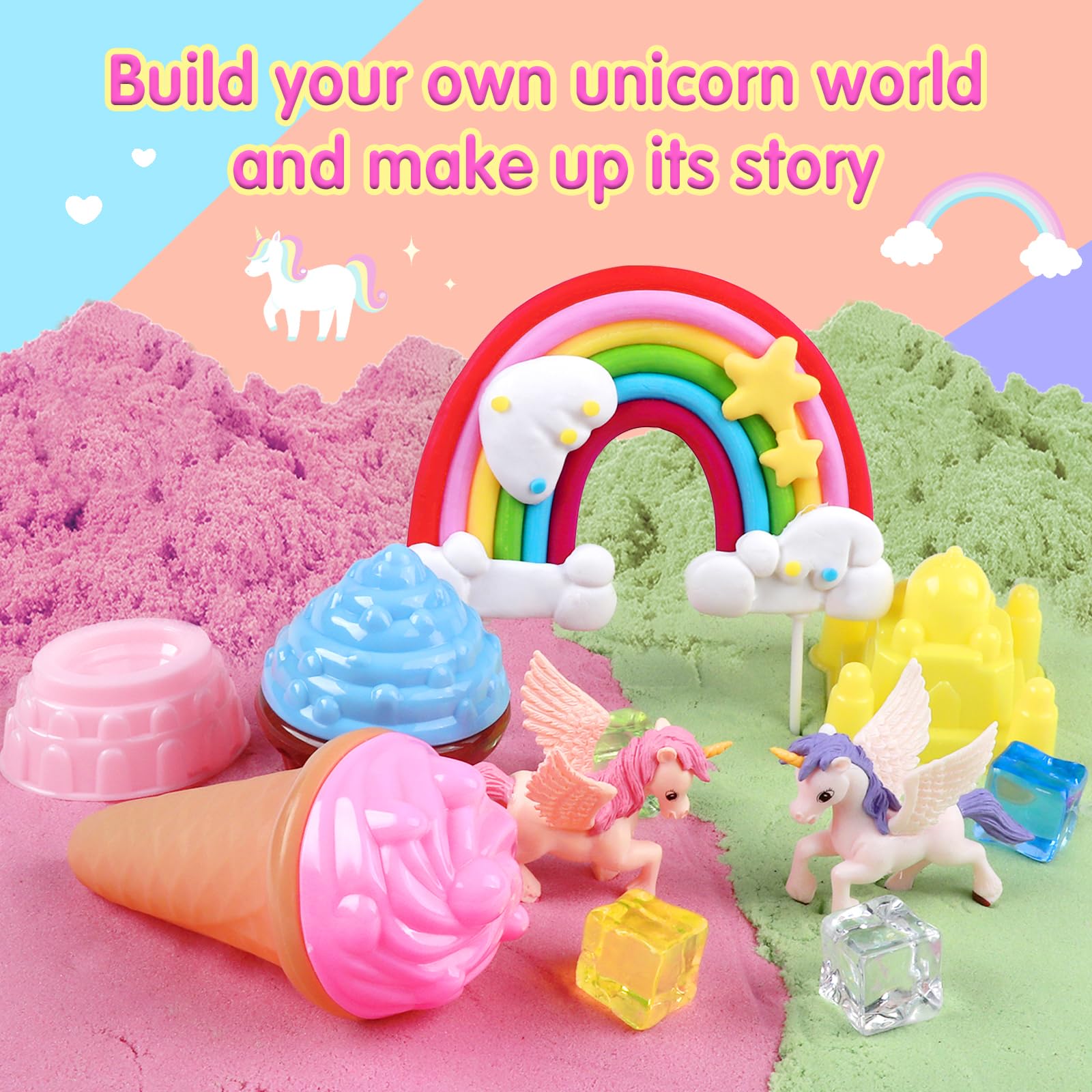 Amazon.co.jp: ユニコーン センサリー サンドビン キット 女の子用