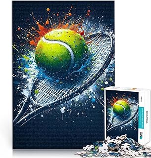 Comprar Puzzles de 1000 Piezas para Adolescentes Salpicadura de Pelota y Raqueta de Tenis Juguetes de Bricolaje Regalo de cumpleaños, Regalos 38x26cm