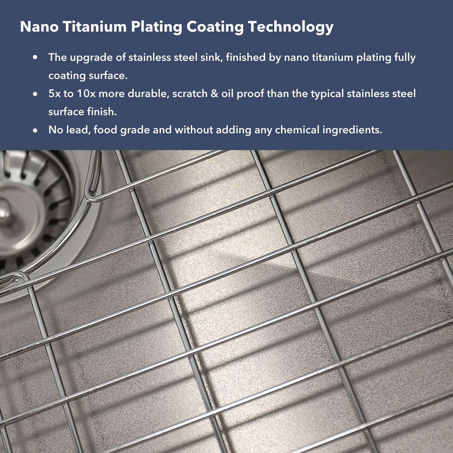 Holiday Deals 🛒 30 inch Undermount Kitchen Sink - Enbol Nano Silver Stainless Steel Single Bowl Kitchen Sink with Bottom Grid and Strainer SDC-3018-SK