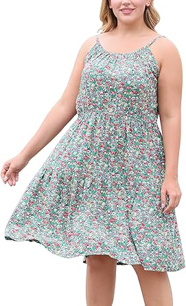 plus size spaghetti strap summer dresses