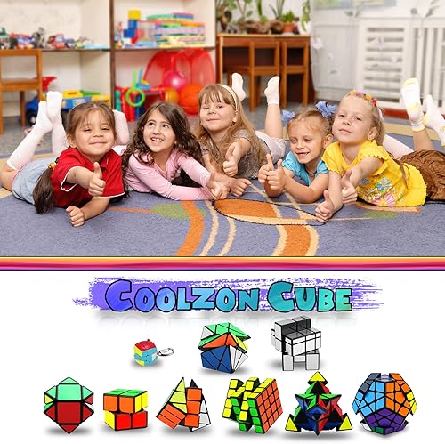 Miniatura 4 de Juego de cubos mágicos paquete de 9 unidades Pirámide Piraminx  2 x 2  3 x 3  4 x 4  Megaminx  Espejo  Mini 3 x 3  Skewb  Fenghuolun juguete para