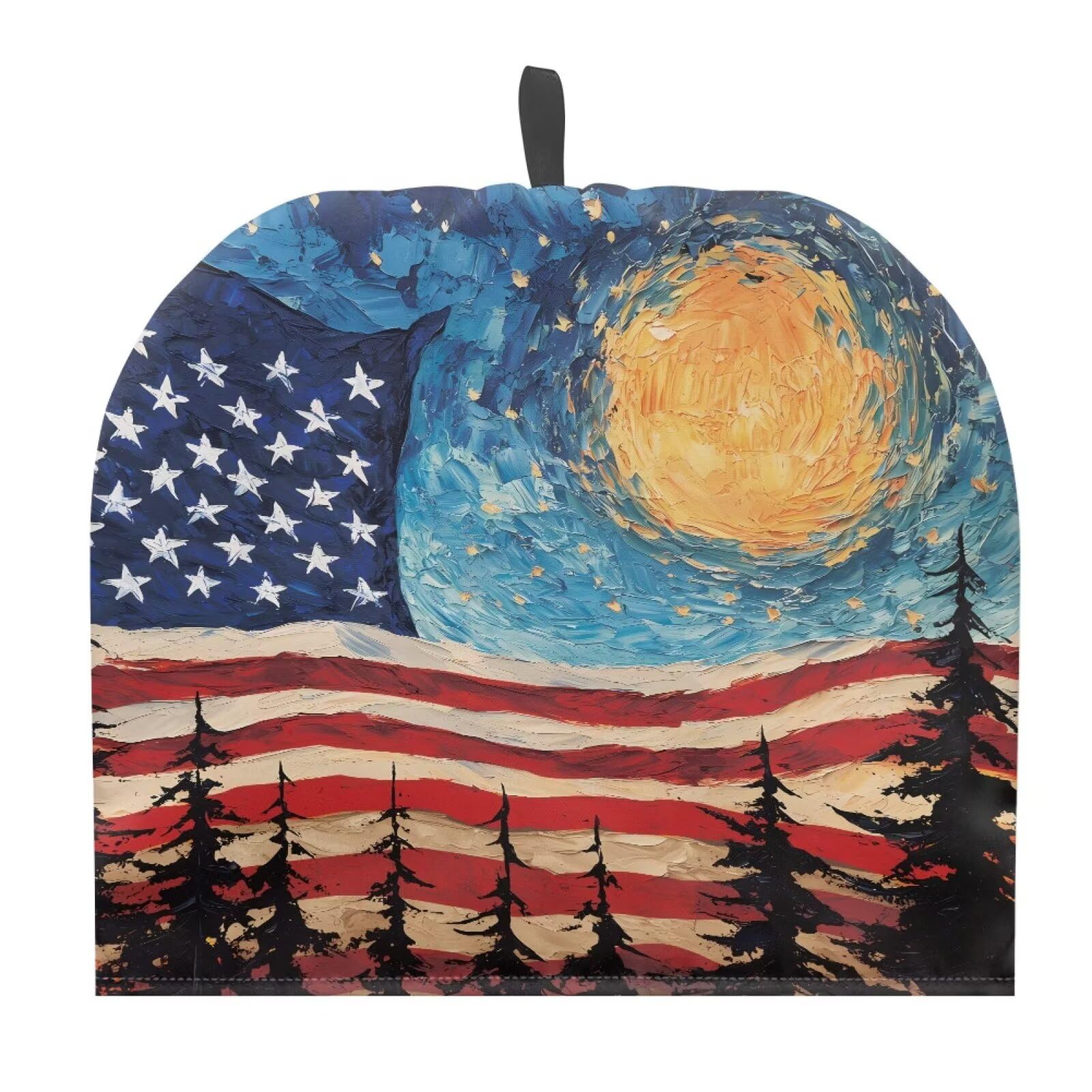 Stars and Stripes Tea Cosy for Teapot Washable Starry SkyTea Pot Cozy for Keeping Warm America250 Kettle Cover for Halloween Day Party Gifts,Dust Proof Breakfast Tea Pot Cover
