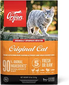 ORIJEN Grain Free High Protein Premium Dry Cat Food Original Recipe 12lb Bag