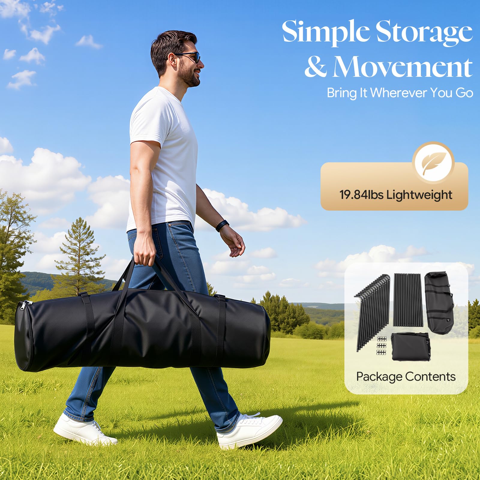 Kit de support de fond 3,88 x 2,3 m avec chiffon vert ou noir, système de fond réglable pour studio photo, enregistrement vidéo, streaming en direct et Chroma Key (tissu noir)