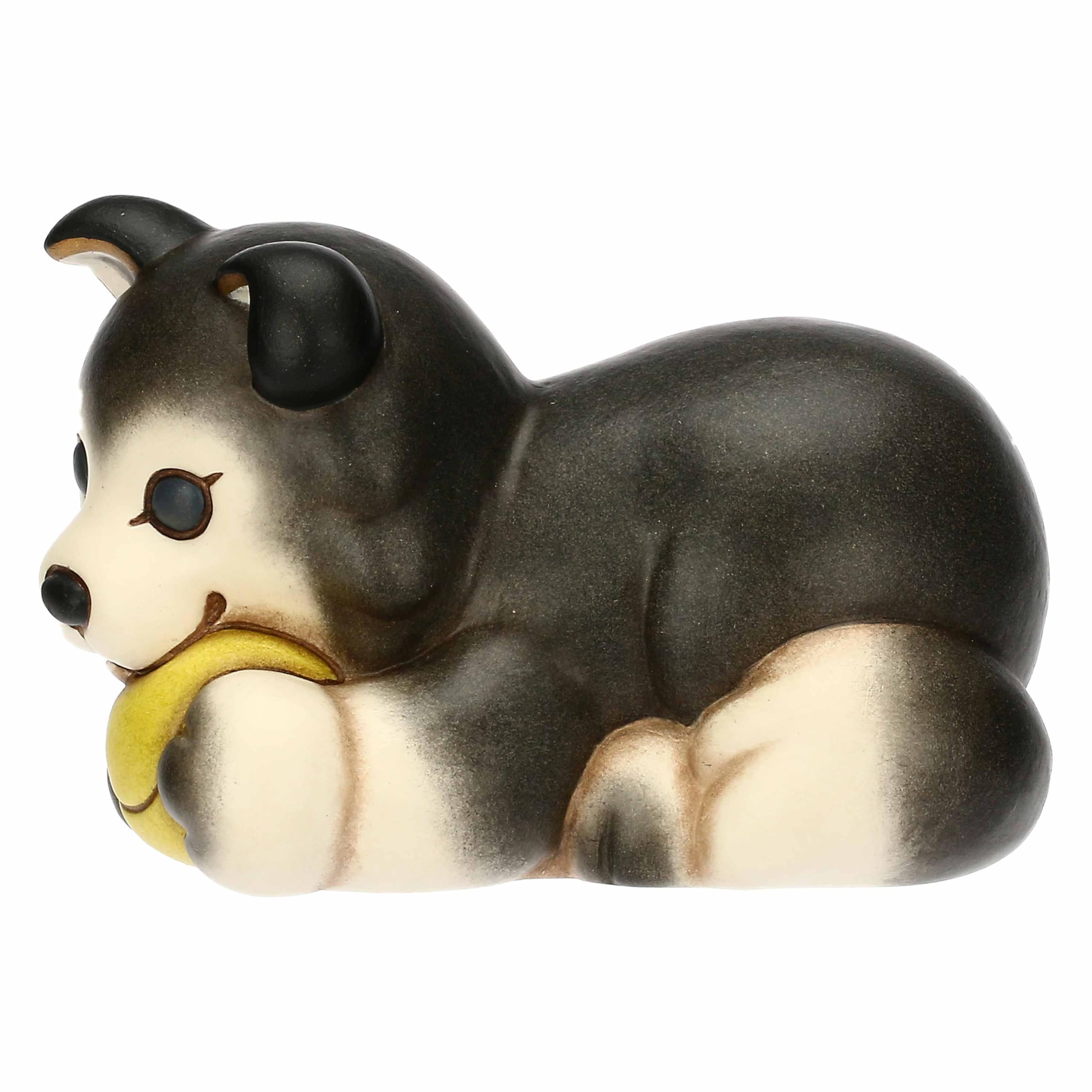 THUN - Husky Polo con pallina in ceramica, piccolo - Thunland - 6,4x10,3x6,6 cm