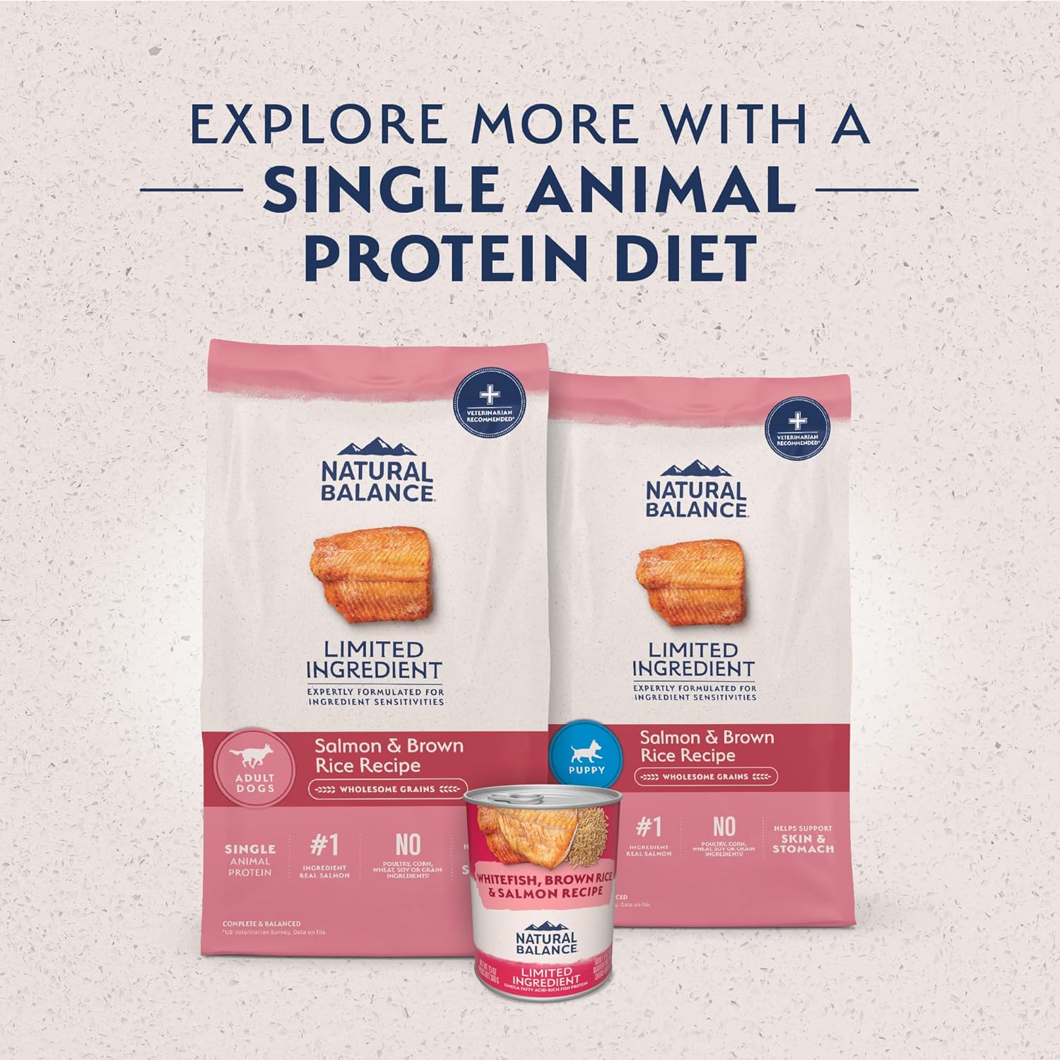 Natural Balance Limited Ingredient Adult Dry Dog Food with Healthy Grains, Salmon & Brown Rice Recipe, 24 Pound (Pack of 1) Salmon & Brown Rice 24 Pound (Pack of 1) image 10 of 10 B09ZDN8TW9