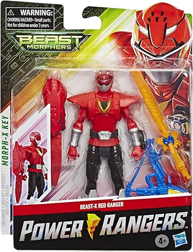 Miniatura 2 de Power Rangers Beast Morphers Beast-X Red Ranger - Figura de acción de 6 pulgadas inspirada en el programa de televisión