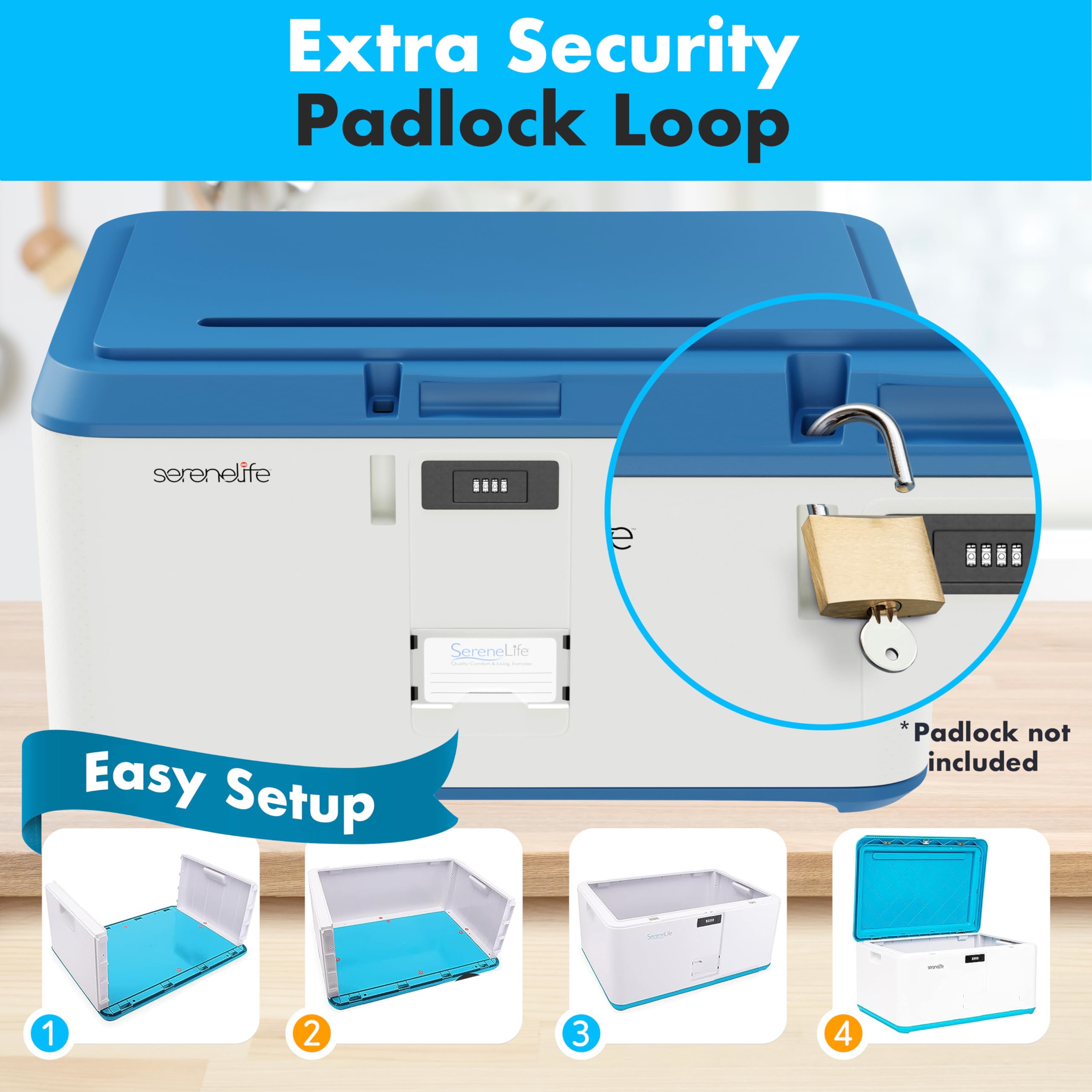 置物 Always Be Mine Serene Life 21 Gallon Locking Storage Container - Tough