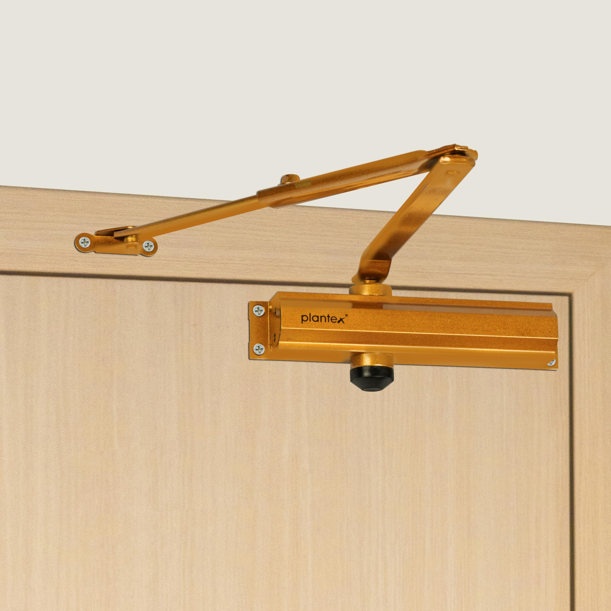 Premium ISO 9001 Certified Automatic Hydraulic Door Closer with Double Speed for Heavy Doors at Home/ Office/ Hotel for Wide 180 Degree Opening (Golden)