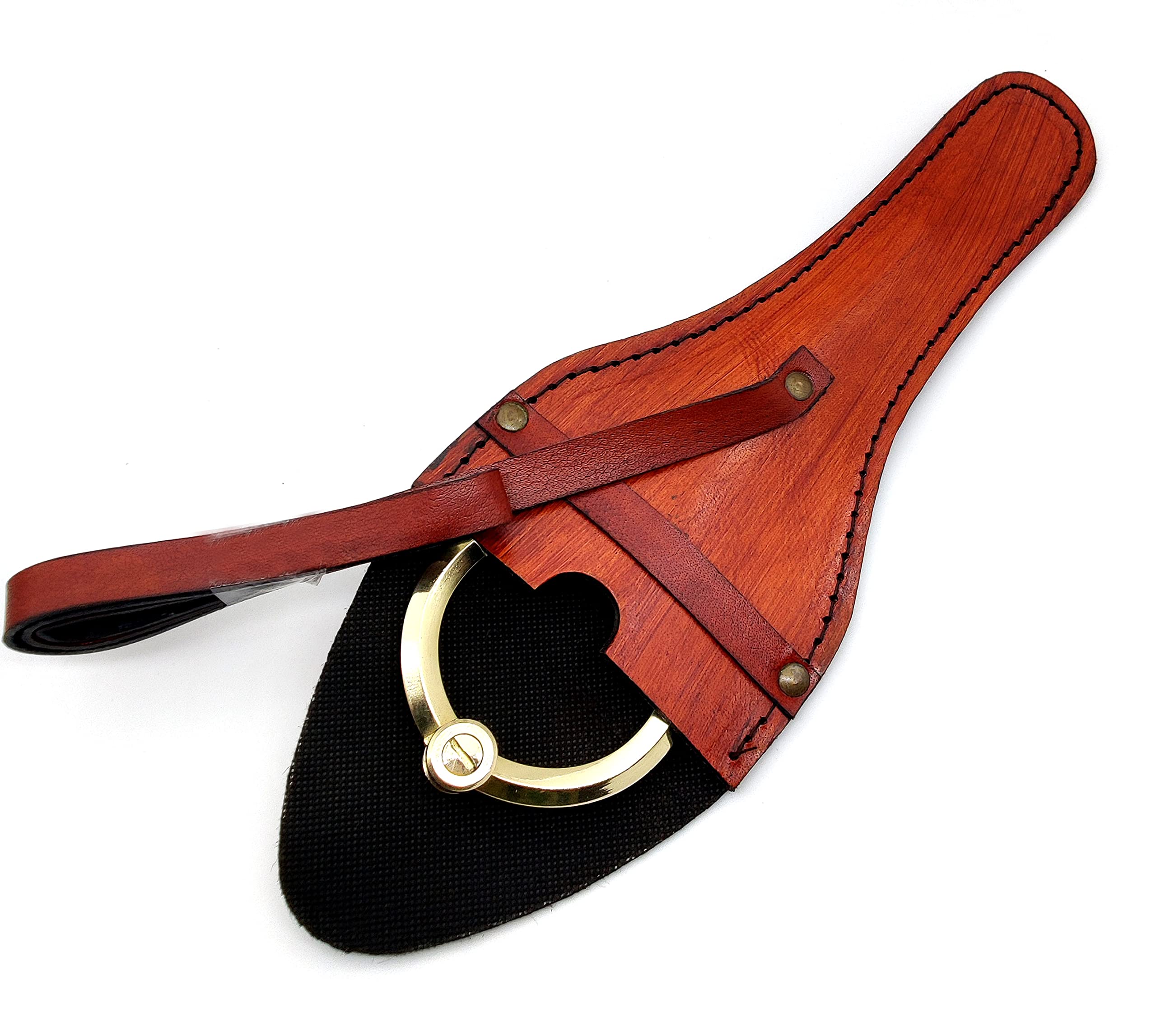 5MOONSUN5 Messing-Trennwand 20,3cm - Vintage Navigationswerkzeug Mit Lederetui