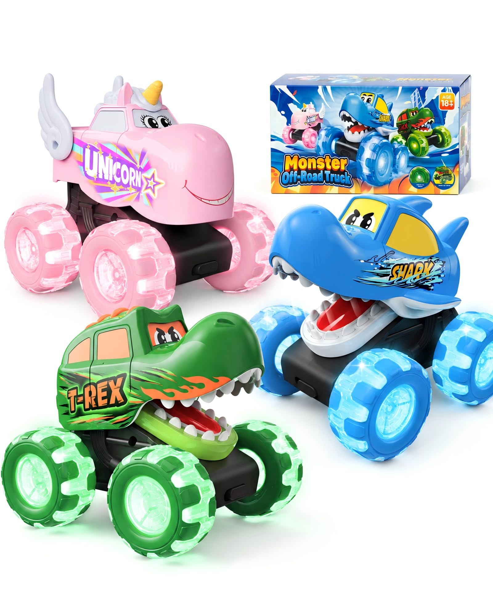 Light Up Monster Trucks for Toddlers - Buy Now! -1