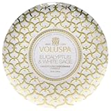 Eucalyptus & White Sage&comma; 3 Wick Tin Candle&comma; 12 oz&comma; 40 Hour Burn Time&comma; Coconut Wax for Clean Burning&comma; Handcrafted in the USA