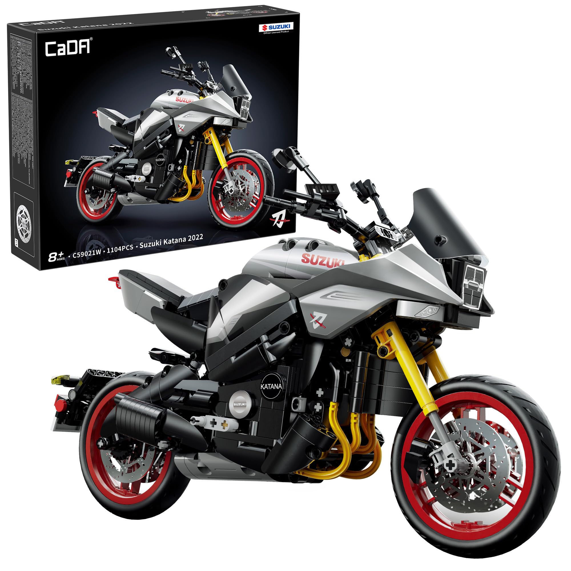 CaDA Suzuki Katana Sports Motorbike - 1104 Piece Brick Model Kit C59021W