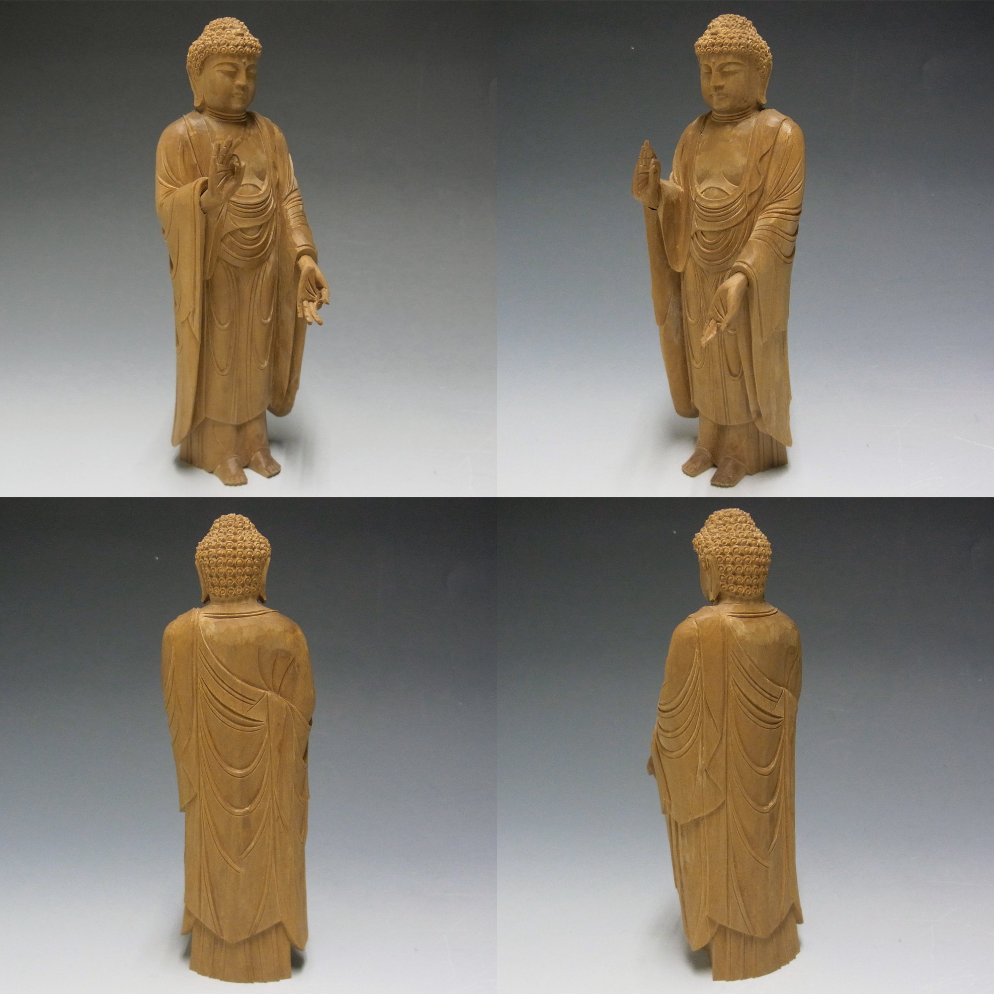 Amazon | 白檀 阿弥陀如来 立像 30cm 木彫り 仏像 | Ryusho | 仏像 通販