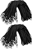 Marspark 200 Pcs Lanyards Bulk Badge Lanyards with Clip for ID Badges or Name Tags Office School NurseBlack