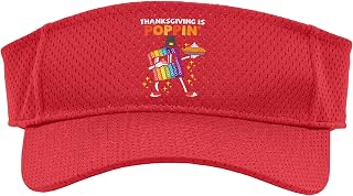 Thanksgiving is Poppin Fidget Dab Pop It Boys Kids Toddler Sport Sun Visor, Youth, One Size, Red