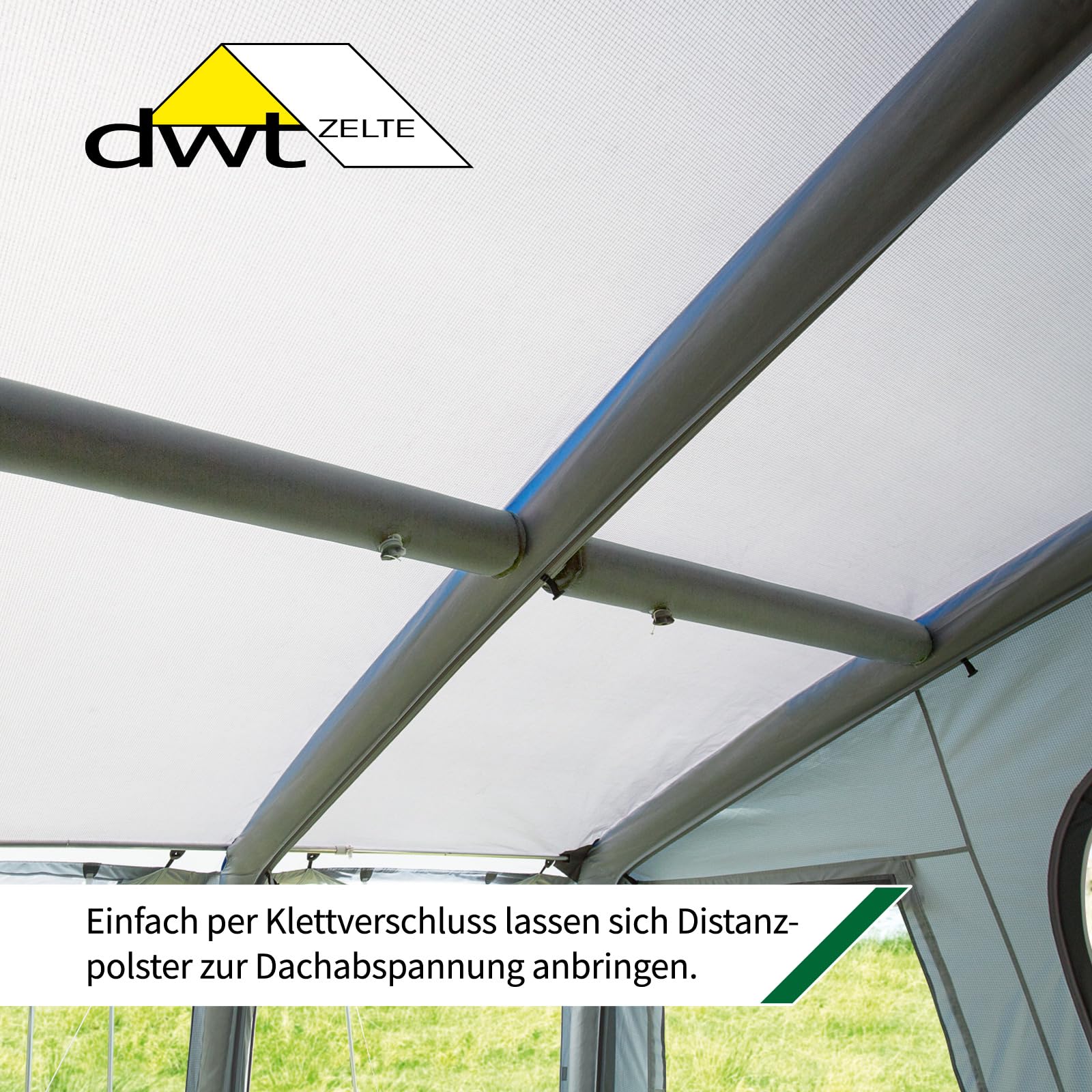 dwt Wohnwagen Vorzelt Space Air HQ Air-In-System, Texolan 150 HQ, aufblasbar, Größe 320x280 cm, Keder für Markisen, Größe:Gr. 320L
