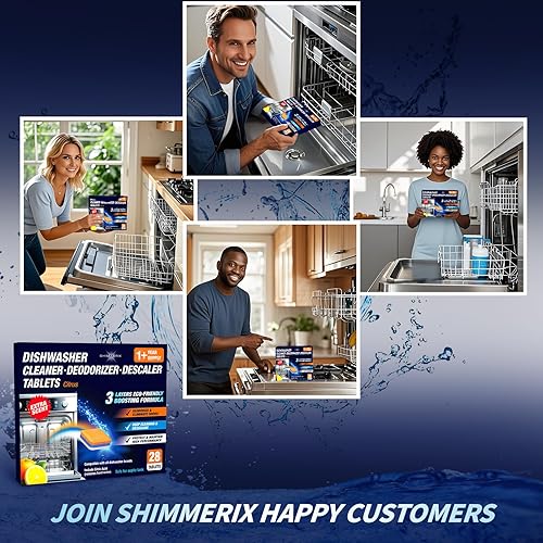 Miniatura 8 de Limpiador de lavavajillas Desodorizador Descalcificador Tabletas 28 pestañas Suministro de 1 año Cápsulas desinfectantes de limpieza profunda