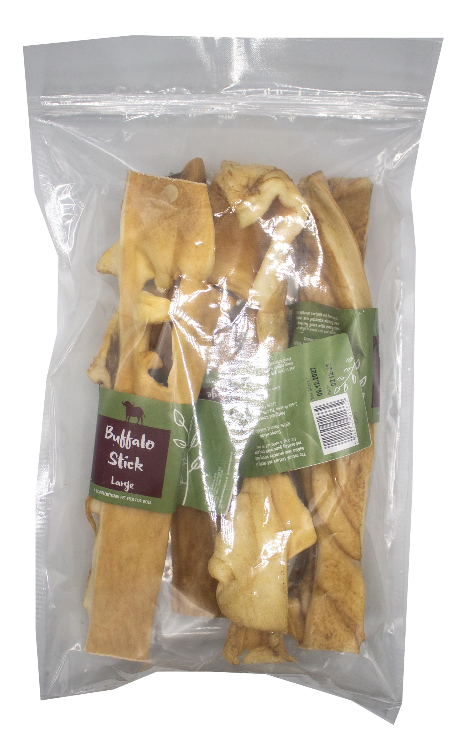 Pure & Natural Buffalo Stick - Large 30cm - 5 Pack - 100% Natural Dog Chew - Air Dried & Grain Free