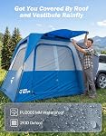 JOYTUTUS Automatique SUV Tente, instantanée SUV Tentes pour le camping avec Rainfly, Tente de voiture facile pour 5-8 personnes 9' W X 8' L X 7.3' H avec porte double ventilée, Starry Sky Top