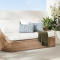 Vista 7 de Paquete de 2 almohadas lumbares impermeables para exteriores con rellenos, 12 x 20 pulgadas, almohada decorativa rectangular para patio, hogar