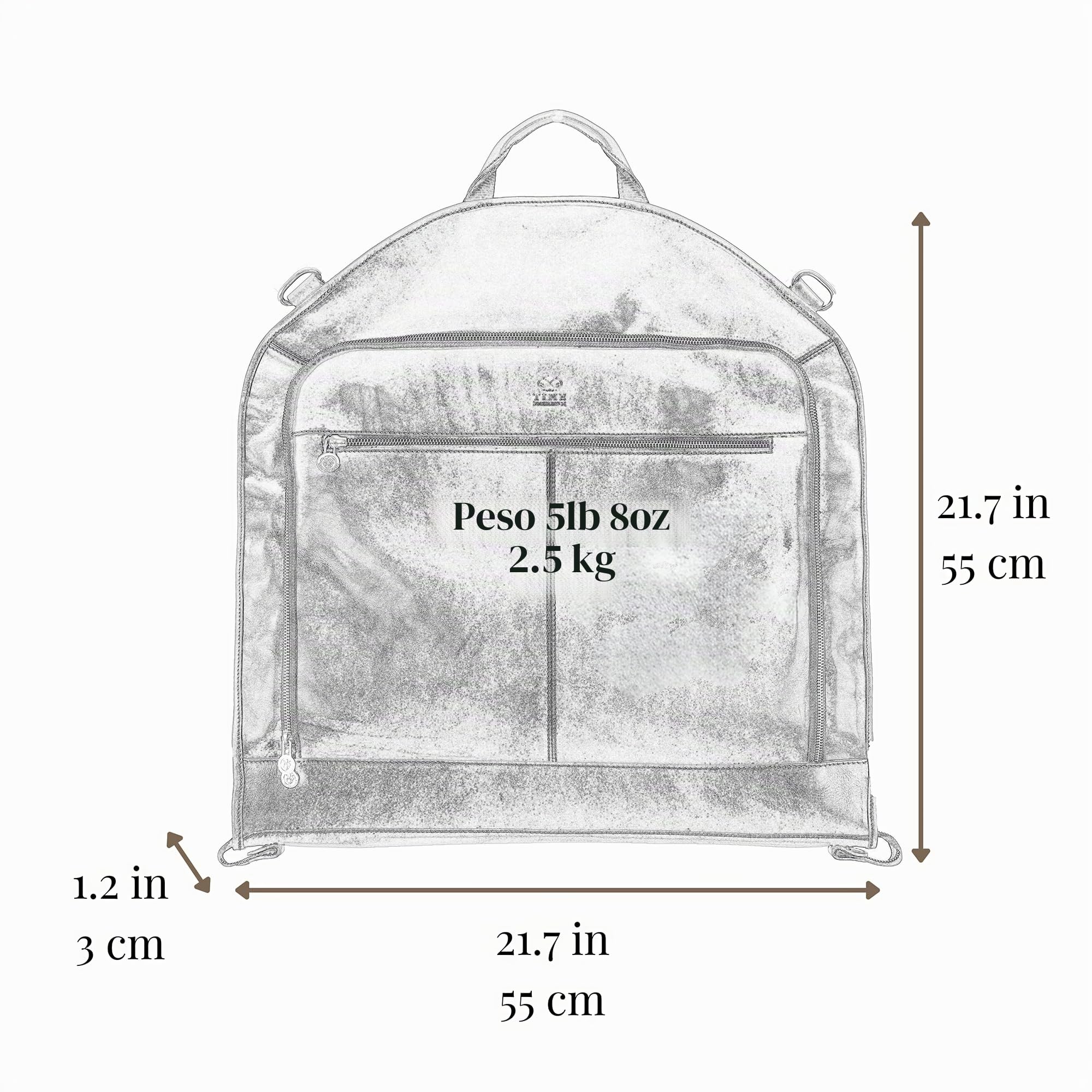 Time Resistance Porta Abiti in Pelle - Bagaglio a Mano Pieghevole - Borse Per Indumenti - Custodie per abiti - Borsa per abiti -Borse di copertura Vestiti