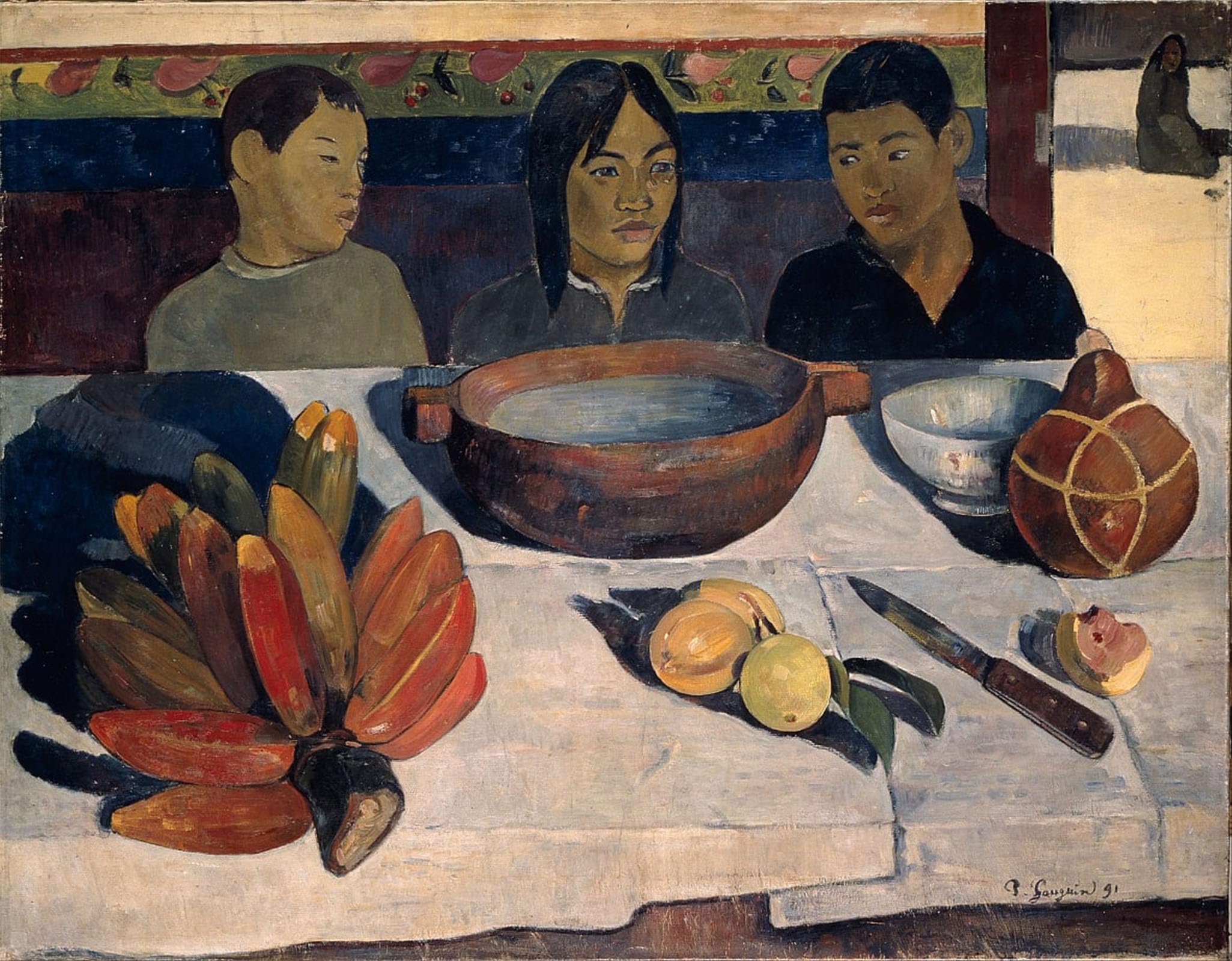 POSTERIIk Vintage Art Print Images Pictures Print the Meal by Paul Gauguin Modern Colour Posters for Office Home Decor 60x90cm