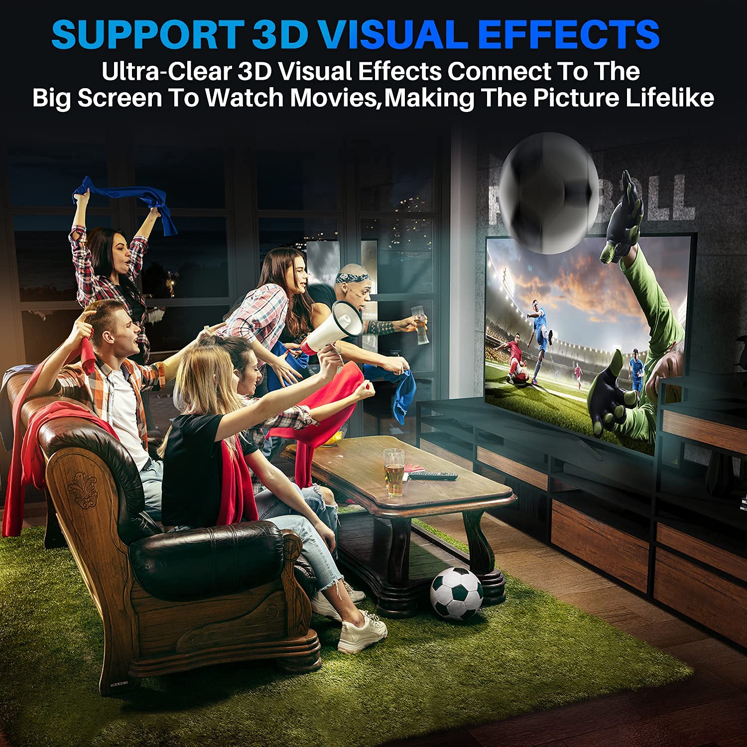 Adoreen Câble HDMI 4K tressé haut débit 18 Gbit/s, 4K @ 60 Hz, 2K, 1080p, ARC HDR HDCP 3D, robuste, flexible, démêlé et texture suprême, compatible avec moniteur, UHD, TV, PC, PS5 + 5 attaches