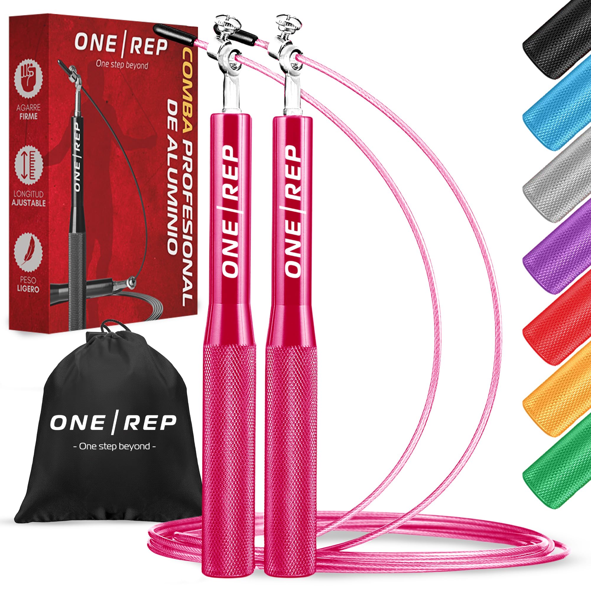 ONE REP Professional Adjustable Aluminium Crossfit Skipping Rope - Boxing โ image 1