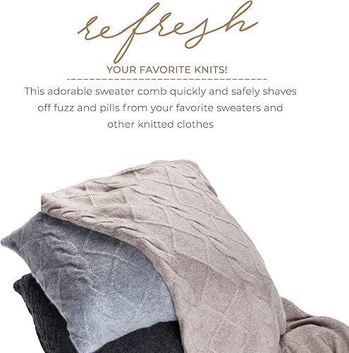 Miniatura 2 de Removedor de pelusa de madera para cachemirasuéter, peine y removedor de pelusa (paquete de 2)