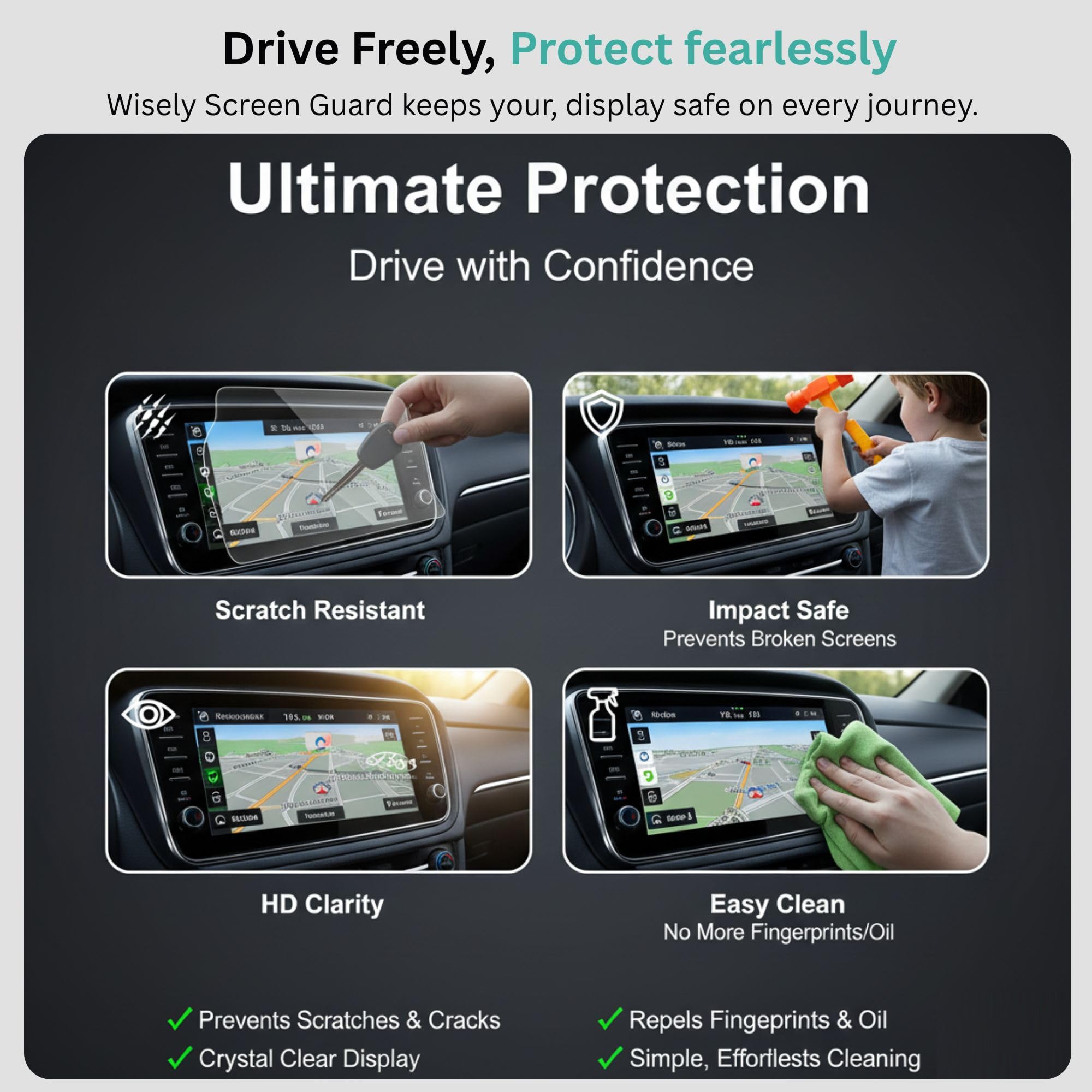 Wisely Premium Screen Guard for TOYOTA INNOVA HYCROSS ZX ZXO VXO