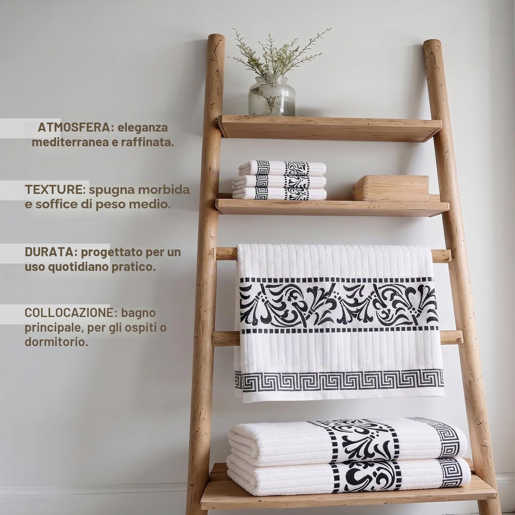 Superior Athens-Parent Asciugamani, Cotone, Cioccolato, 6 Piece Towel Set
